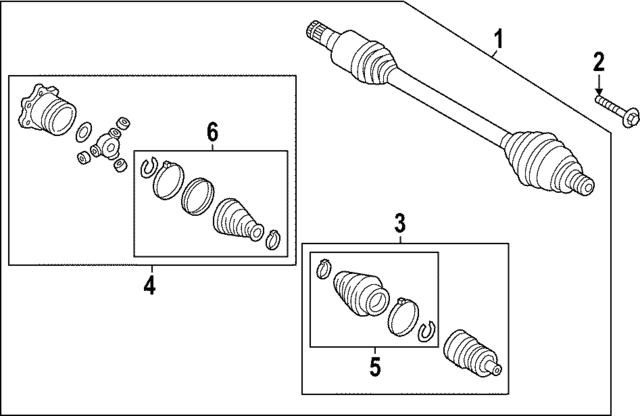 1EA498201B - Driveline &amp; Axles: Cv Joint Boot Kit for Audi Image