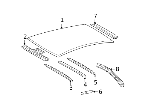 Roof & Components for 2005 Toyota Solara #1