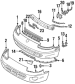 MB344629 - Body: Bumper Cover End for Dodge: Colt, Stealth Image
