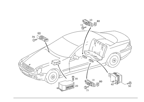 Belt Locking Retractor, Airbag and Sidebag for 2003 Mercedes-Benz CL500 #0