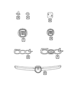 68073915AA - Exterior Ornamentation: Fastener for Mopar Image