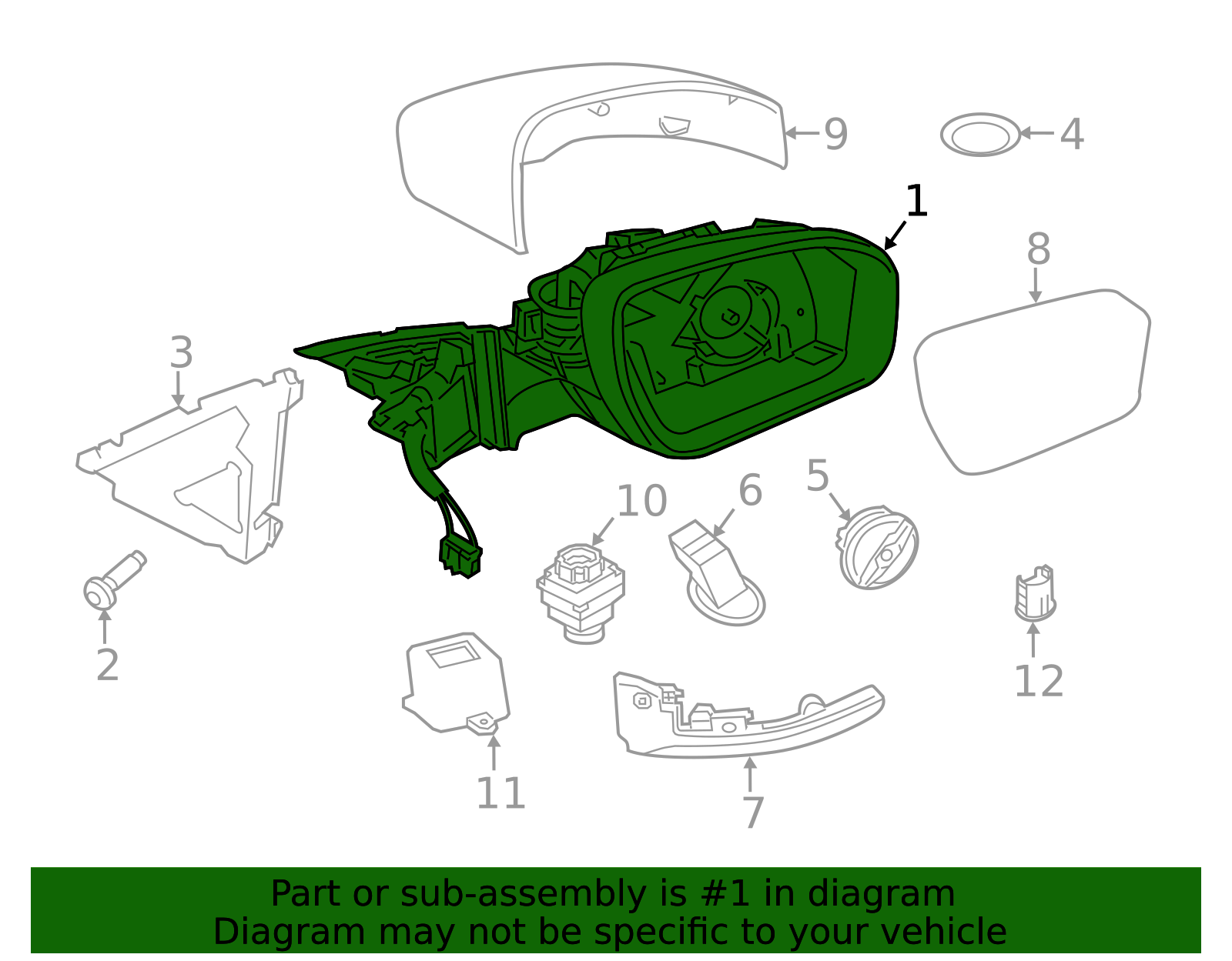 Amazon.com: Side View Mirror Replacement | Reverse Mirror Assembly Replace# LR051380 AUTO-MOHITO 1pack | ルームミラー