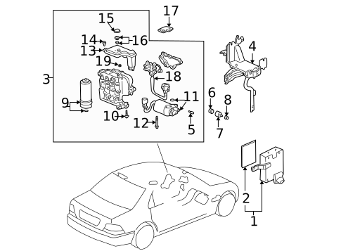 ABS Components for 1996 Acura RL #0