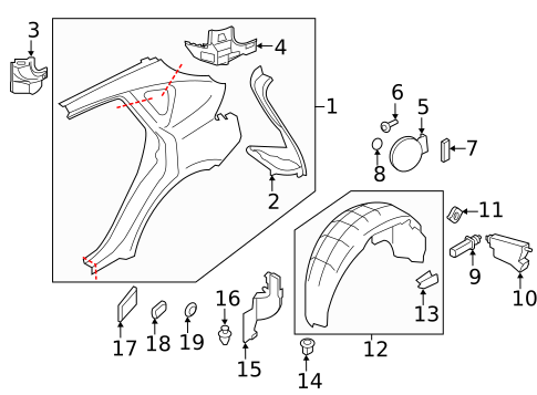 Fuel Door for 2017 INFINITI QX50 #0