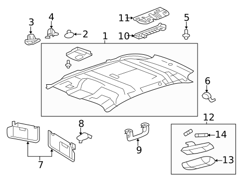 Interior Trim - Roof for 2008 Ford Edge #0