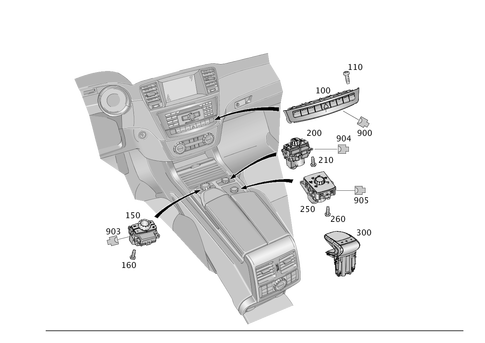 Switch in Instrument Panel and Center Console for 2016 Mercedes-Benz GLE400 #0