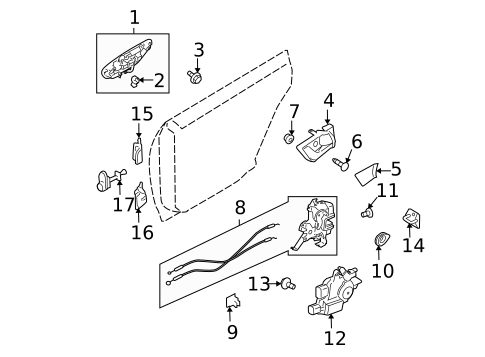 Lock & Hardware for 2006 Subaru Legacy #1