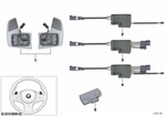 61319372496 - Vehicle Electrical System: Set of Shift Paddles for BMW: 228i, 228iX, 230i, 230iX, 330e, 330eX, 330i, 330iX, 430i, 430iX, 530e, 530eX, 530i, 530iX, 540dX, 540i, 540iX, 640iX, 740eX, 740i, 740iX, 745eX, 750i, 750iX, 840i, 840iX, BMW ALPINA B7, BMW ALPINA B8, BMW ALPINA XB7, i4 eDrive35, i4 eDrive40, i4 M50, i4 xDrive40, M2, M2 CS, M235iX, M240i, M240iX, M3 Comp. M xDrive, M3 Competition, M340i, M340iX, M4 Comp. M xDrive, M4 Competition, M440i, M440iX, M5, M550iX, M760iX, M8, M850iX, X3 30eX, X3 30i, X3 30iX, X3 M, X3 M40iX, X4 30iX, X4 M, X4 M40iX, X5 40i, X5 40iX, X5 45eX, X5 50eX, X5 50iX, X5 M, X5 M50iX, X5 M60iX, X6 40i, X6 40iX, X6 M, X6 M50iX, X6 M60iX, X7 40iX, X7 50iX, X7 M50iX, X7 M60iX, Z4 30i, Z4 M40i Image image