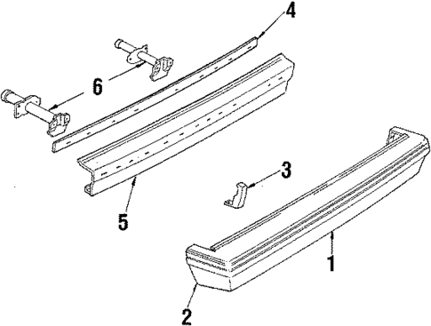 Bumper Assembly - Rear for 1987 Chevrolet Cavalier #0