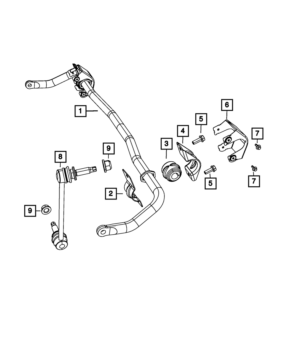 thumbnail image 2 of Genuine Mopar Front Stabilizer Bar Bushing For Chrysler 300 & Dodge Challenger - 68219853AA 2 of 4