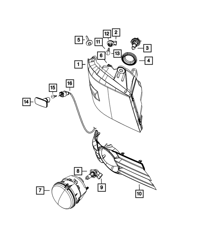 68001417AA - Electrical: Headlamp Boot for Mopar Image