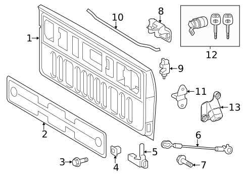 Tail Gate for 2021 Toyota Tundra #1
