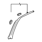 1J0867351E4R4 - Body: Windshield Pillar Trim for Volkswagen: Golf, Jetta Image