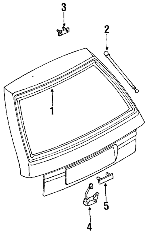 Liftgate for 1993 Subaru Justy #0