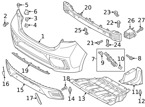Bumper & Components - Rear for 2019 Hyundai Ioniq #0
