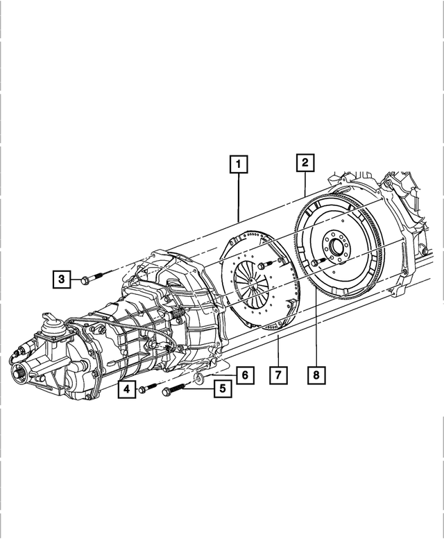6508879AA - Clutch: Hex Head Locking Bolt for Mopar Image