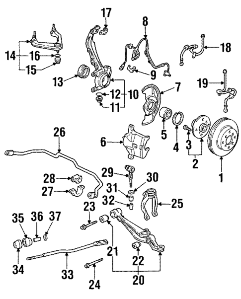 Suspension Components for 1994 Honda Prelude #0