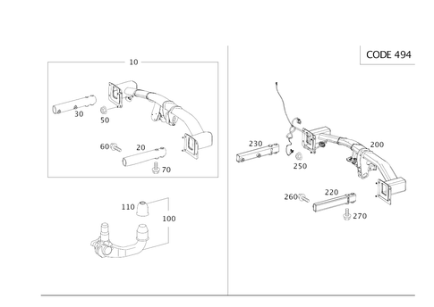 Trailer Coupling for 2008 Mercedes-Benz R350 #0