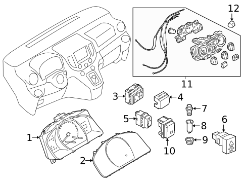 Instruments & Gauges for 2018 Chevrolet City Express #0