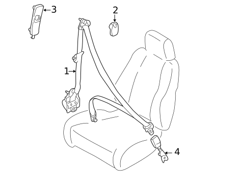 Front Seat Belts for 2002 Mazda Protege5 #0