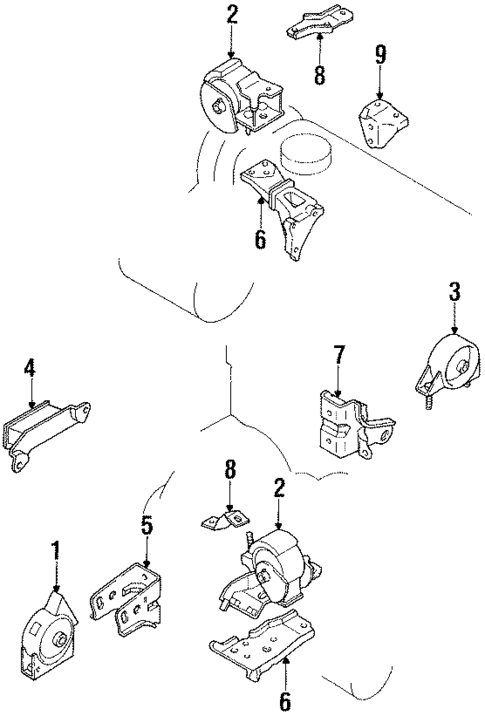 Engine Mounting for 1990 Toyota Corolla #0