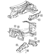 5054392AC - Body Sheet Metal Except Doors: Dash Panel-engine Compartment Silencer for Mopar Image