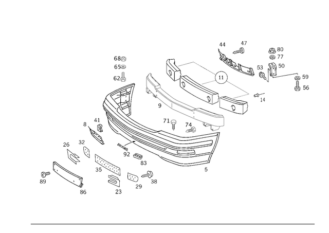 79900801 - Front and Rear End Sheet Metal: Screw for Mercedes-Benz: 190D, 300SL, 500SL, 560SL, 600SL, C220, C230, C280, C43 AMG, E420, E430, SL320 Image image