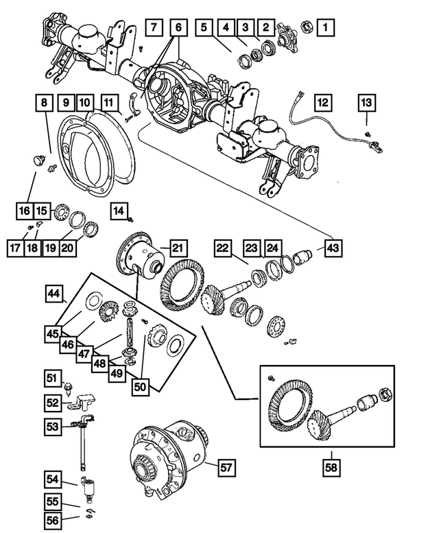 5135769AG - Rear Axle: Axle Housing for Mopar Image