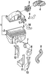 54133471A - Electrical: Mass Air Flow Sensor for Audi: 100, 100 Quattro, 80, 80 Quattro, 90, 90 Quattro, Coupe Quattro Image