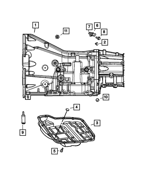 5101881AA - Automatic Transaxle 4 Speed: Transmission Case for Mopar Image