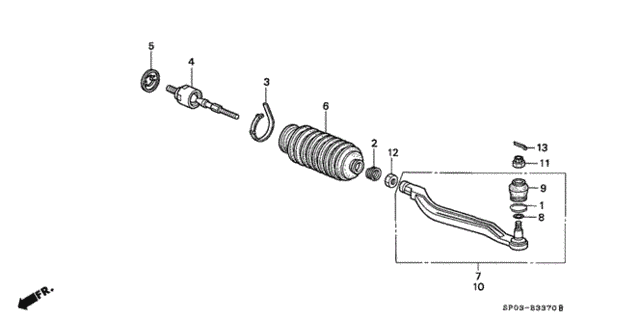 Tie Rod for 1995 Acura Legend #0