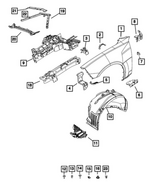 68601839AA - : Fender Mounting Bracket, Left for Mopar Image