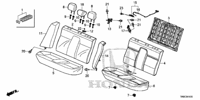 Rear Seat (Fall Down) for 2015 Honda Civic #0