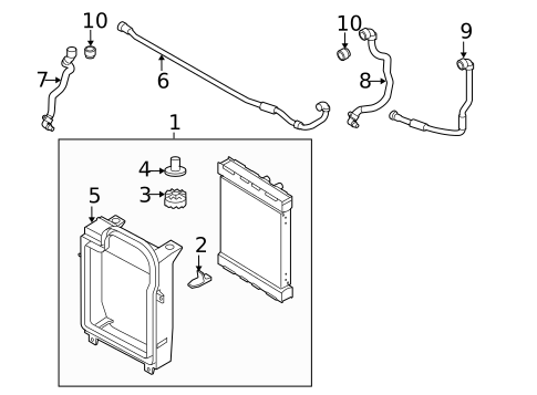 Radiator & Components for 2011 BMW X6 #1