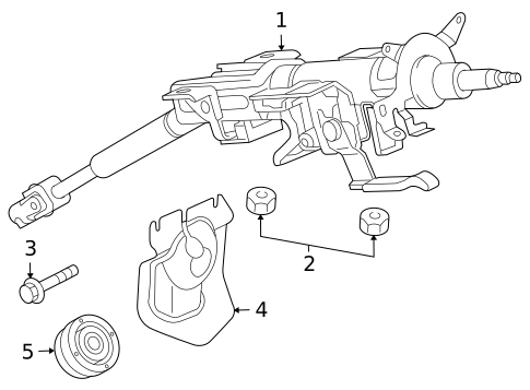 Steering Column Assembly for 2012 Mazda CX-9 #0
