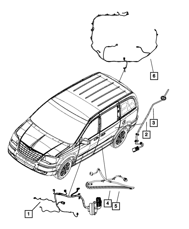 68064515AB - Electrical: Sliding Door Left Wiring for Mopar Image image