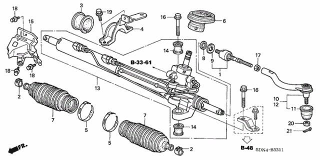 P.S. Gear Box (V6) for 2004 Honda Accord #0