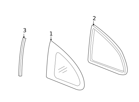 Glass & Hardware for 2004 Kia Rio #0