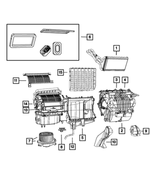 68018839AA - Air Conditioners and Heaters: Heater Unit Baffle for Dodge: Caliber | Jeep: Compass, Patriot, Wrangler, Wrangler JK | Ram: ProMaster 1500, ProMaster 2500, ProMaster 3500, ProMaster EV Image
