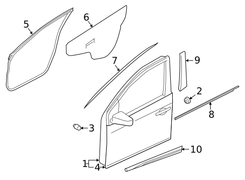 Exterior Trim - Front Door for 2025 Nissan Kicks Play #0