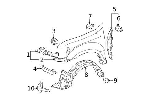 Fender & Components for 2006 Toyota Tundra #1
