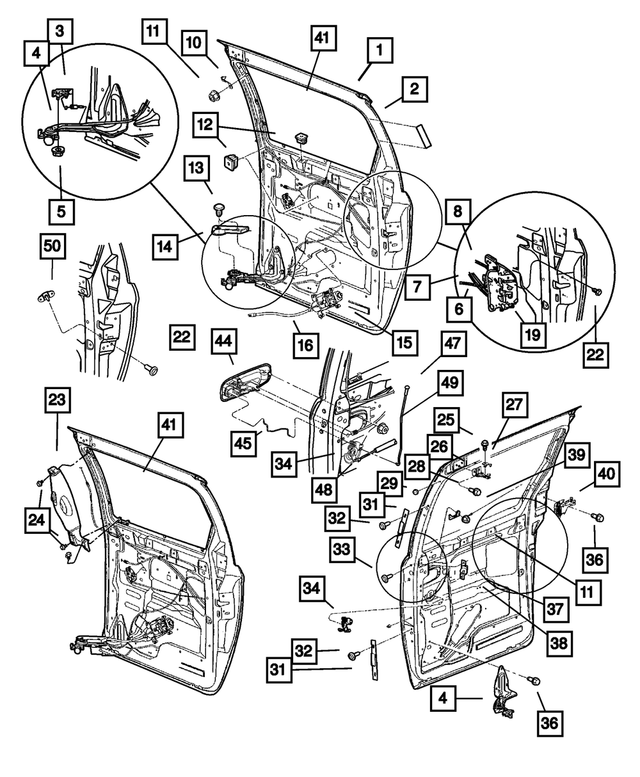 4717633AM - Doors and Related Parts: Sliding Door, Left for Mopar Image
