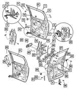 5019049AD - : Sliding Door Latch, Left for Chrysler: Town &amp; Country, Voyager | Dodge: Caravan, Grand Caravan Image