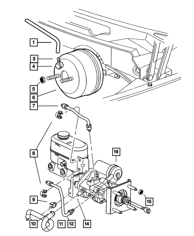 5102068AB - Service Brakes: Power Brake Booster for Mopar Image image