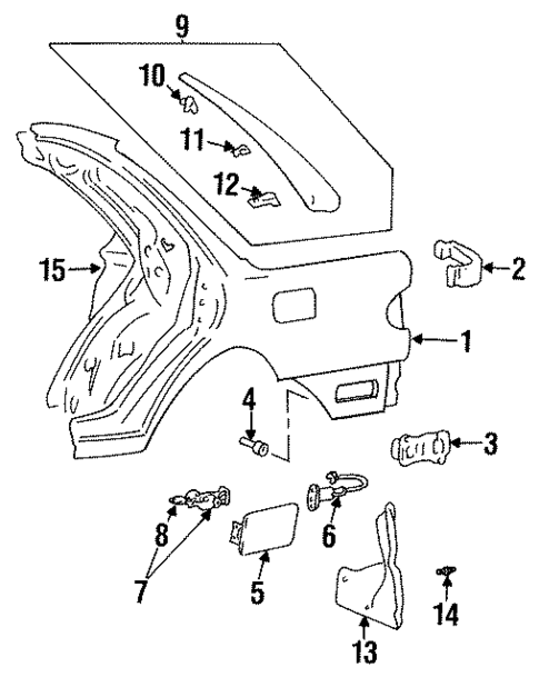 Inner Structure for 1996 Hyundai Sonata #0
