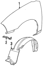 30013385 - Body: Fender for Chevrolet: Metro Image