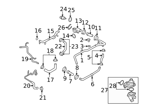 Hoses & Lines for 2007 Audi A4 Quattro #0