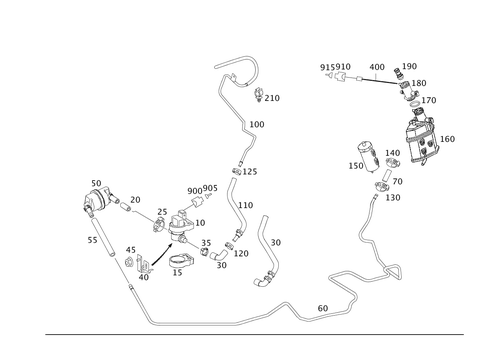 Closed Fuel-Evaporation-Control System for 1994 Mercedes-Benz E320 #0