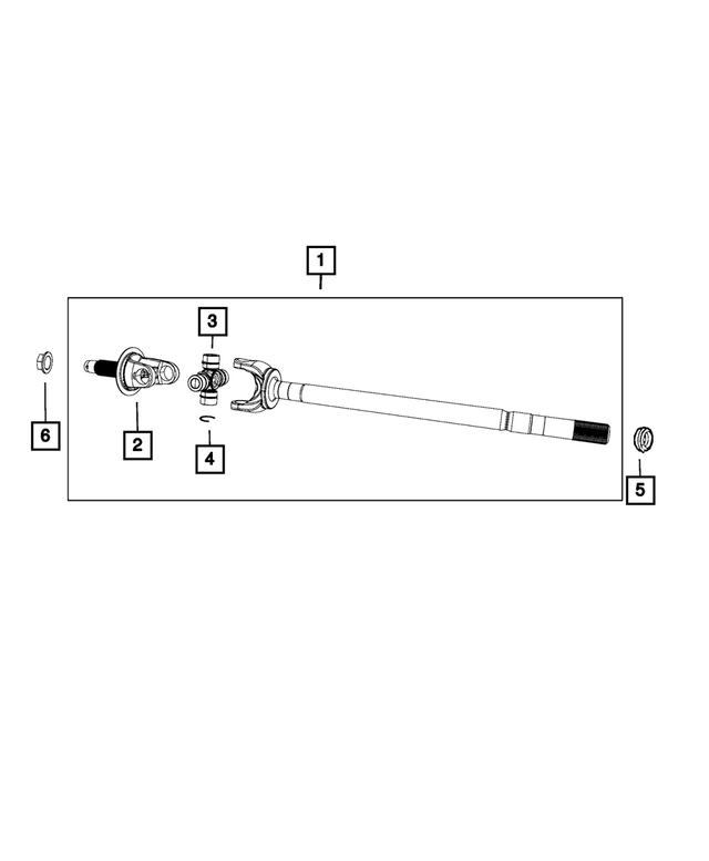 5127826AA - Front Axle; American Axle 235 MM Single Rear Wheel; Differential and Drive Line: U-joint Snap Ring for Mopar Image