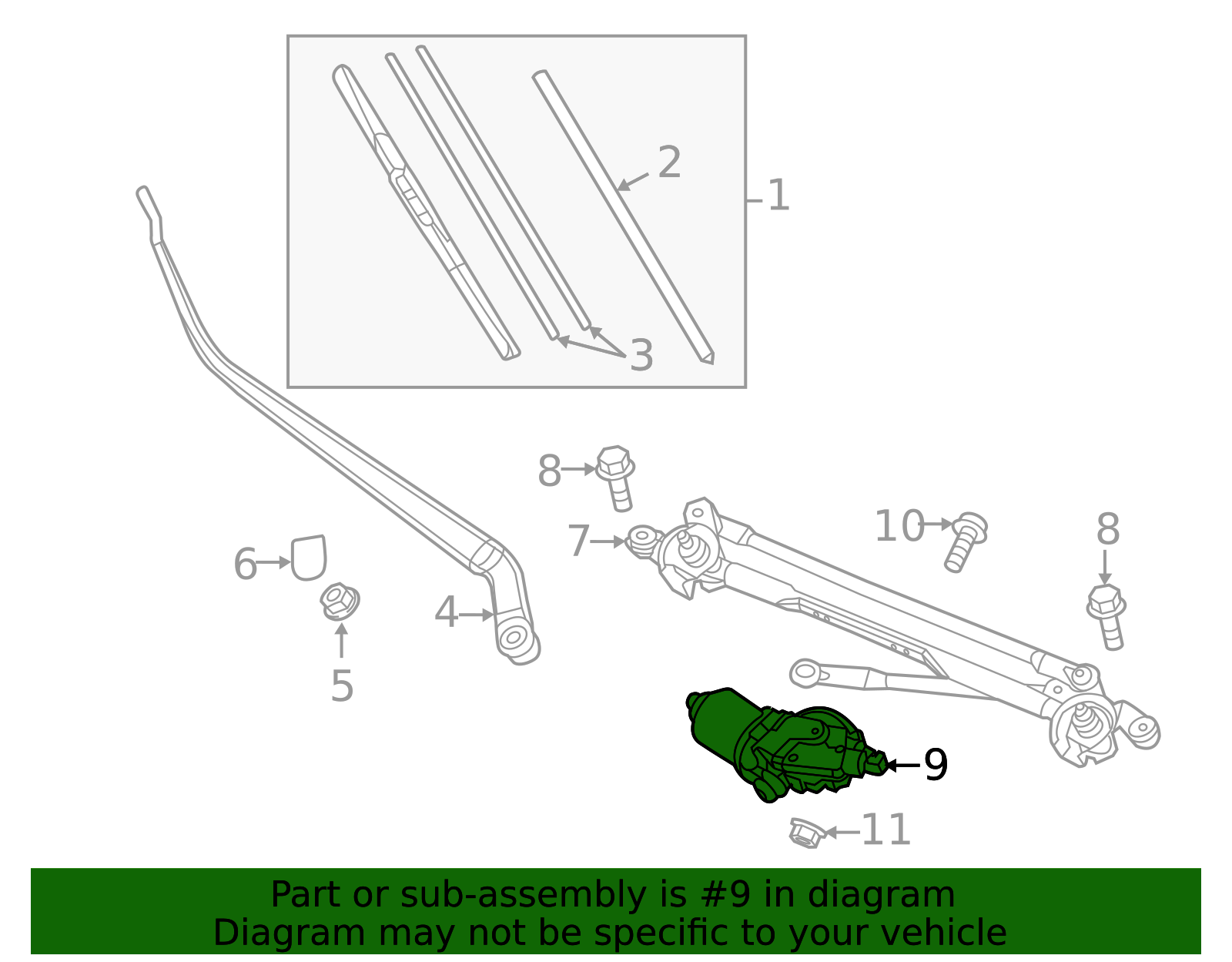 KD53-67-340D - Wiper Motor - 2013-2016 Mazda CX-5 | Mazda Parts Factor